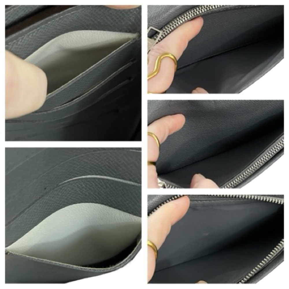 RARE Space Grey Taiga Leather Flat Lay Bi Fold LV Wallet - Picture 11 of 16
